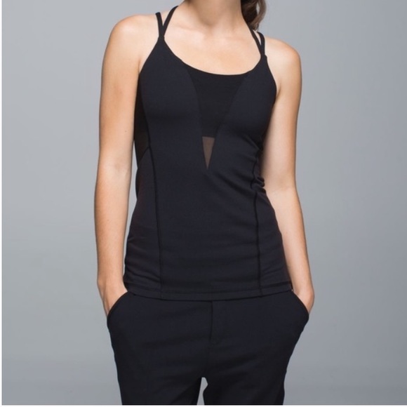 lululemon athletica Tops - Lululemon Exquisite Strap Cross Mesh Tank